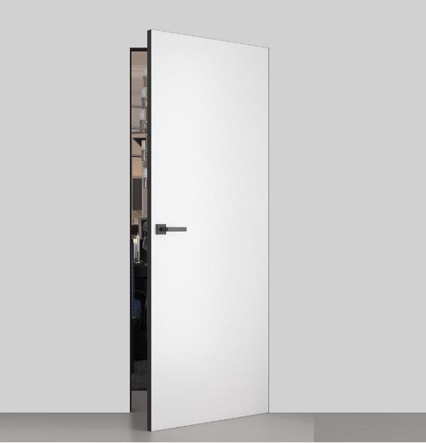 Двери скрытого монтажа Папа Карло iDoors Prime-AL с черным торцом