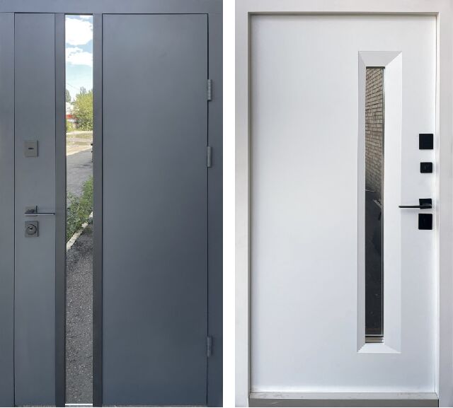 Входные двери уличные Qdoors Норд Glass - Стрит (с терморазрывом)