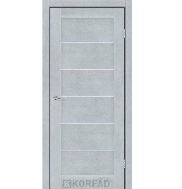 Двери межкомнатные Korfad Express Riviera - Цемент Светлый (со стеклом сатин)