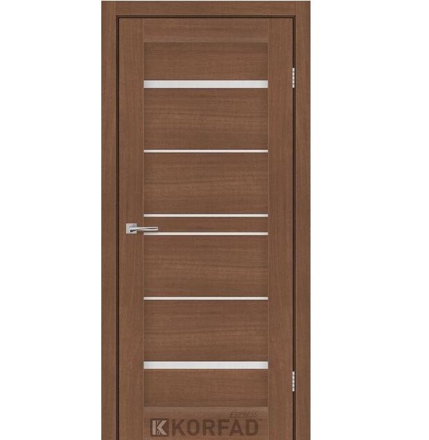 Двері міжкімнатні Korfad Express Vista - Вільха гірська (зі склом сатин)
