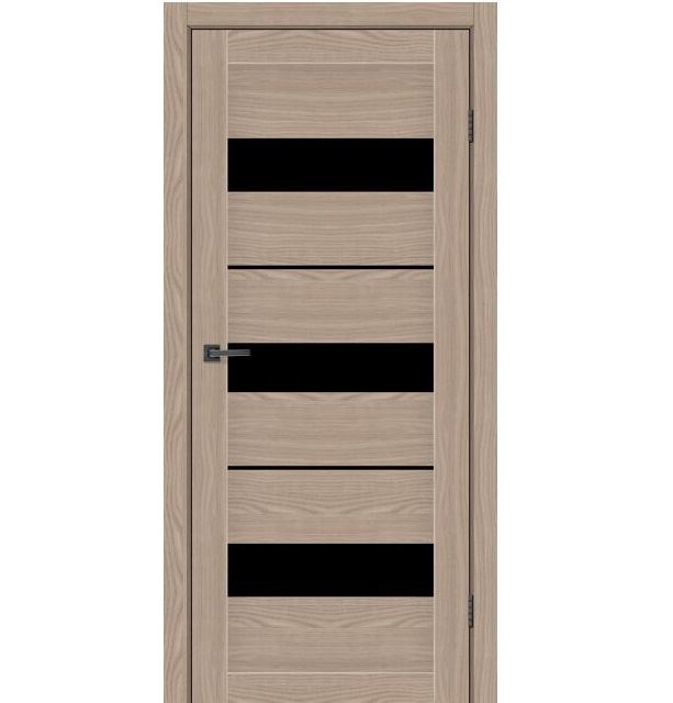 Двері міжкімнатні MSDoors Vegas Акація (з чорним склом)