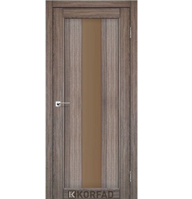 Двері міжкімнатні Корфад/ KORFAD PR-10 Дуб грей (скло бронза)