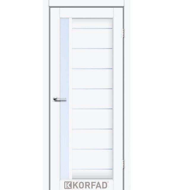 Двері міжкімнатні Корфад/ Korfad FL-01 Білий перламутровий (скло сатин)