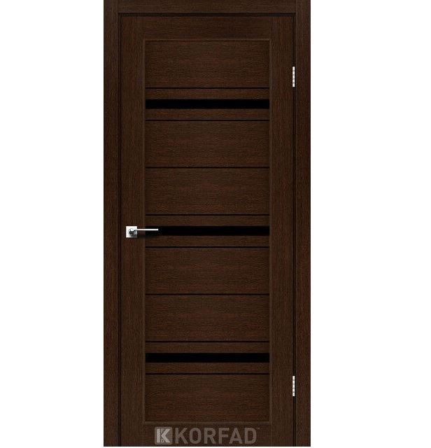 Двері міжкімнатні Корфад/ Korfad FL-02 Венге (скло чорне)