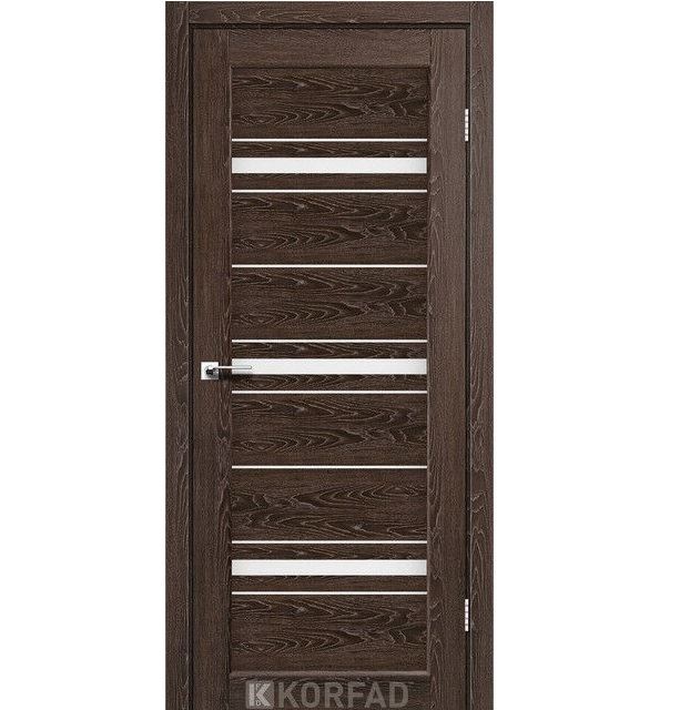 Двері міжкімнатні Корфад/ Korfad FL-02 Дуб марсала (скло сатин)