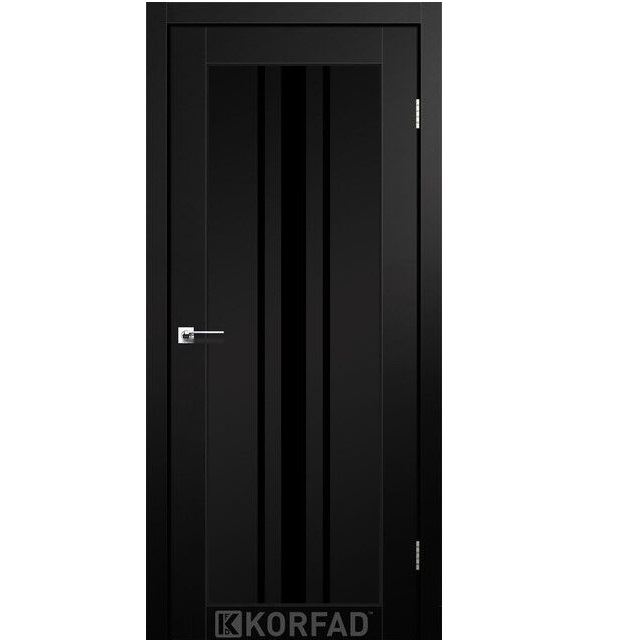 Двері міжкімнатні Корфад/ Korfad FL-03 Чорний Super PET (скло черное)