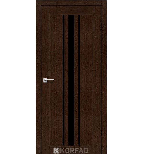 Двері міжкімнатні Корфад/ Korfad FL-03 Венге (скло чорне)