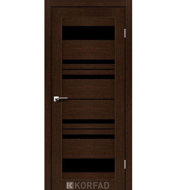 Двері міжкімнатні Корфад/ Korfad FL-04 Венге (скло чорне)