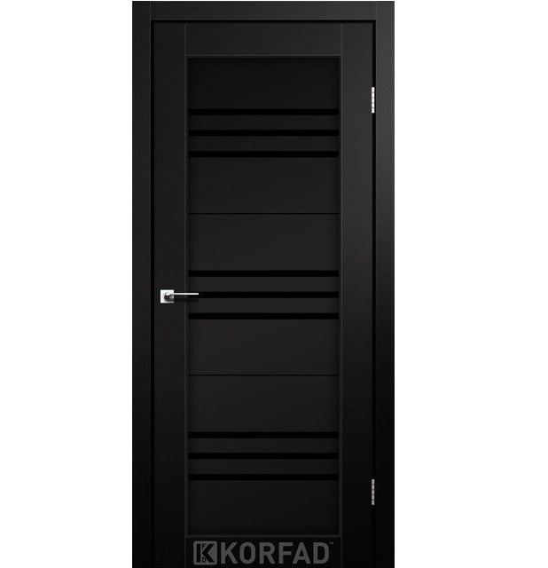 Двері міжкімнатні Корфад/ Korfad FL-05 Чорний Super PET (скло черное)