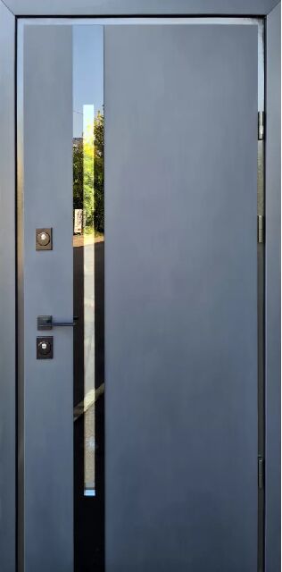 Вхідні двері STRAJ LUX Slim S Антрацит, вуличні (Страж серія Пруф)