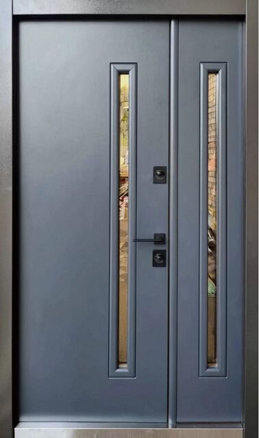 Входные двери STRAJ LUX Slim S Антрацит, 1220 мм уличные (Страж серия Пруф)