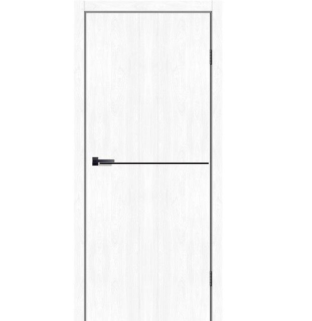 Двери межкомнатные Леадор Экспресс/ Leador Express Simpli loft SLD-02 Белый лен/ черный молдинг
