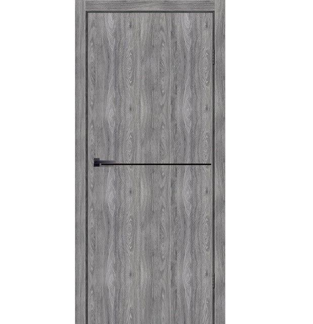 Двері міжкімнатні Леадор Експресс/ Leador Express Simpli loft SLD-02 Клен грей/ чорний молдинг