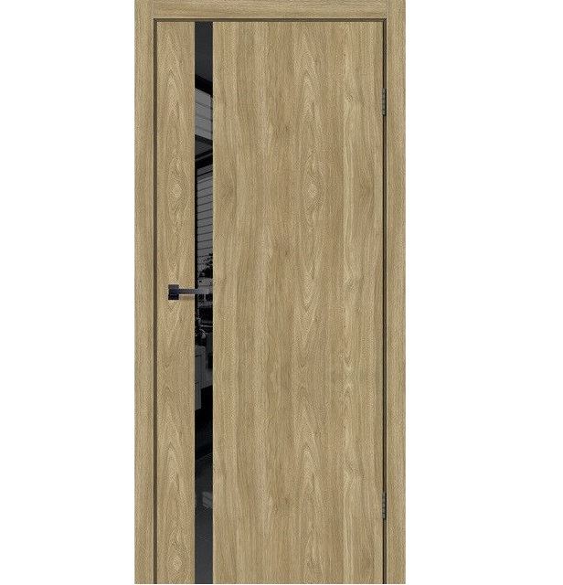Двері міжкімнатні Леадор Экспресс/ Leador Express Simpli loft SLD-03 Клен грей/ чорне скло