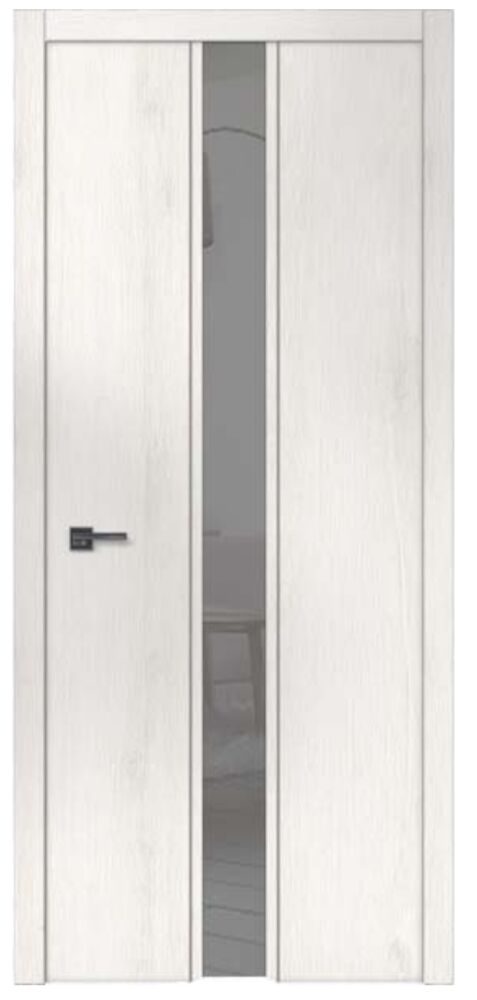 Двери межкомнатные Wakewood Forte plus 04 Ясень белый, стекло сатин