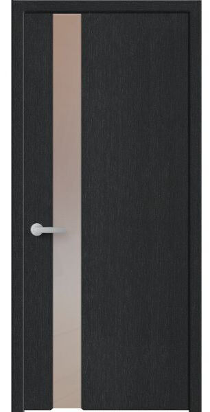 Двери межкомнатные Wakewood Forte plus 13 скол дуб чорний, стекло сатин