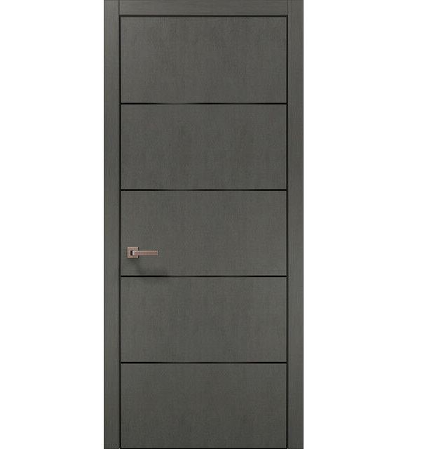 Двері міжкімнатні Папа Карло Plato PL-02 Бетон сірий ПП (глухі-щитові)