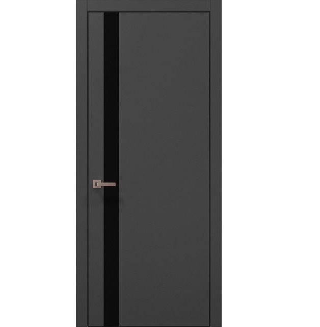Двері міжкімнатні Папа Карло Plato PL-04 Темно-сірий супермат (глухі-щитові)
