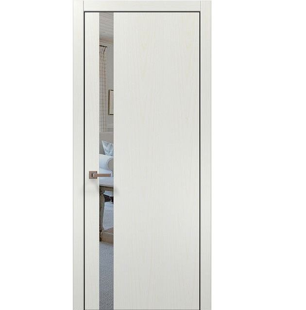 Двері міжкімнатні Папа Карло Plato PL-04 Ясен Білий ПП (глухі-щитові)