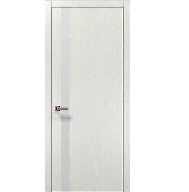 Двері міжкімнатні Папа Карло Plato PL-04 Ясен Білий ПП (глухі-щитові)