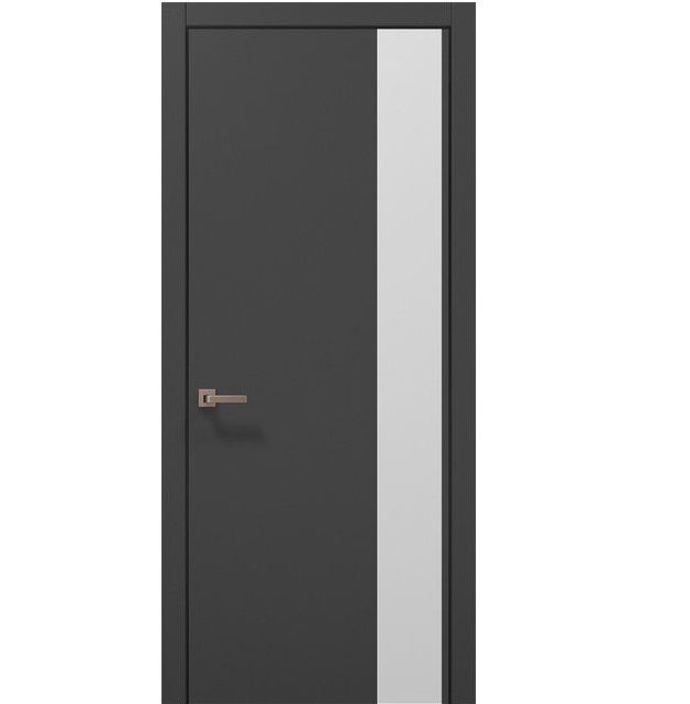 Двері міжкімнатні Папа Карло Plato PL-05 Темно-сірий супермат (глухі-щитові)
