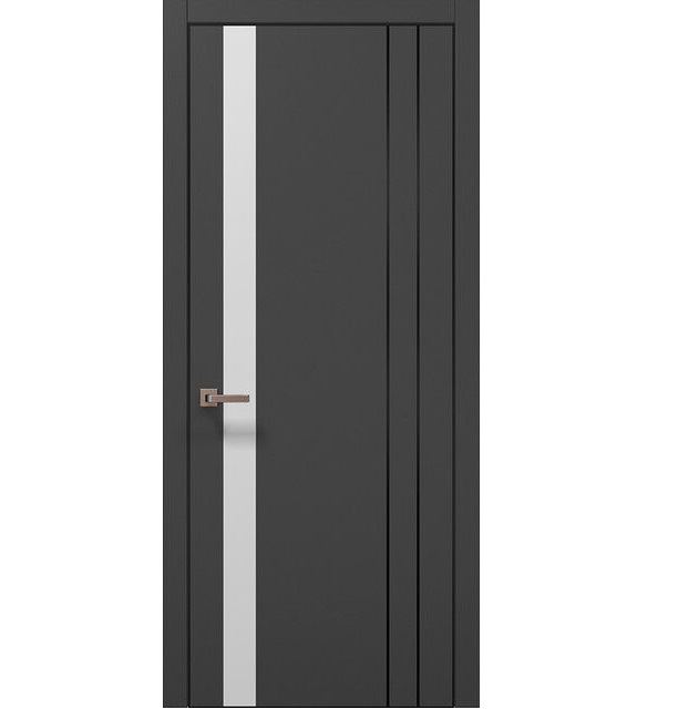 Двері міжкімнатні Папа Карло Plato PL-22 Темно-сірий супермат (глухі-щитові)