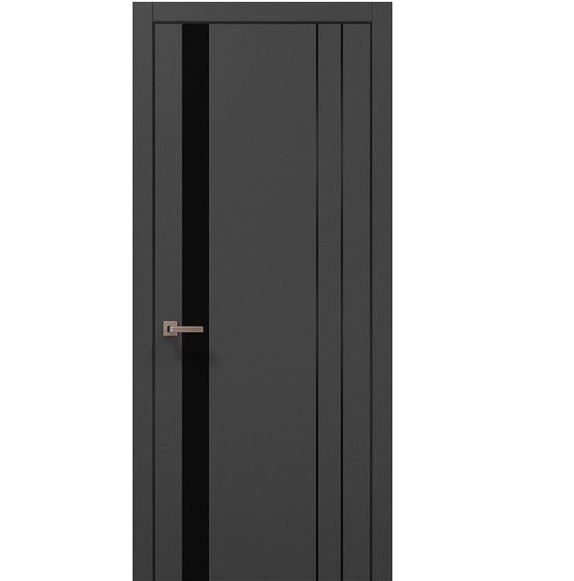 Двері міжкімнатні Папа Карло Plato PL-22 Темно-сірий супермат (глухі-щитові)