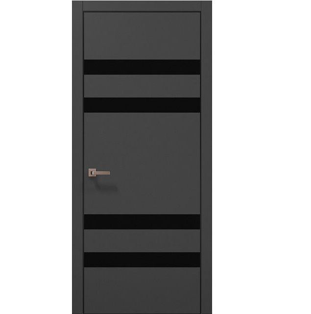 Двері міжкімнатні Папа Карло Plato PL-28 Темно-сірий супермат (глухі-щитові)