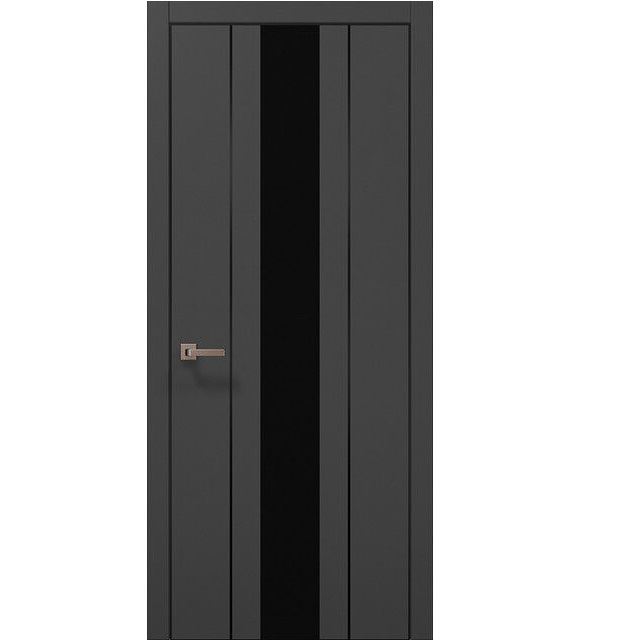Двері міжкімнатні Папа Карло Plato PL-29 Темно-сірий супермат (глухі-щитові)