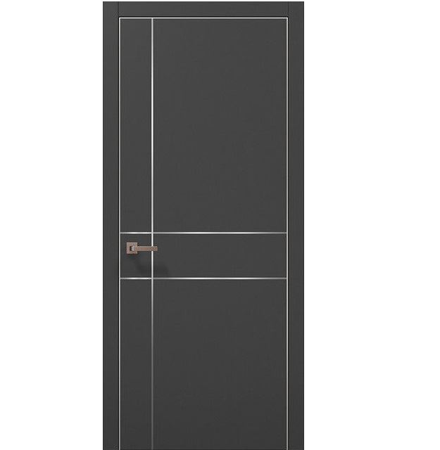 Двері міжкімнатні Папа Карло Plato PL-30 Темно-сірий супермат (глухі-щитові)