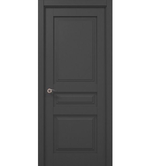 Двері міжкімнатні Папа Карло Millenium ML-12 Темно-сірий супермат (глухі)