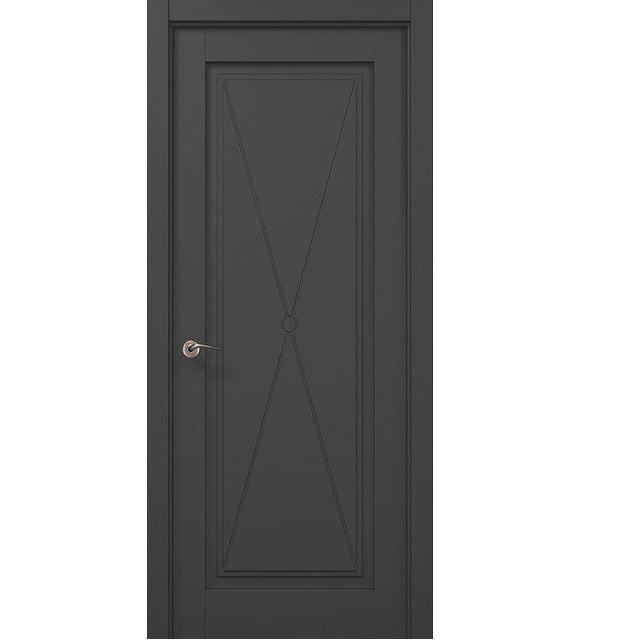 Двері міжкімнатні Папа Карло Millenium ML-802 Темно-сірий супермат (глухі)