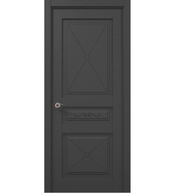 Двери межкомнатные Папа Карло Millenium ML-1202 Темно-серый супермат (глухие)