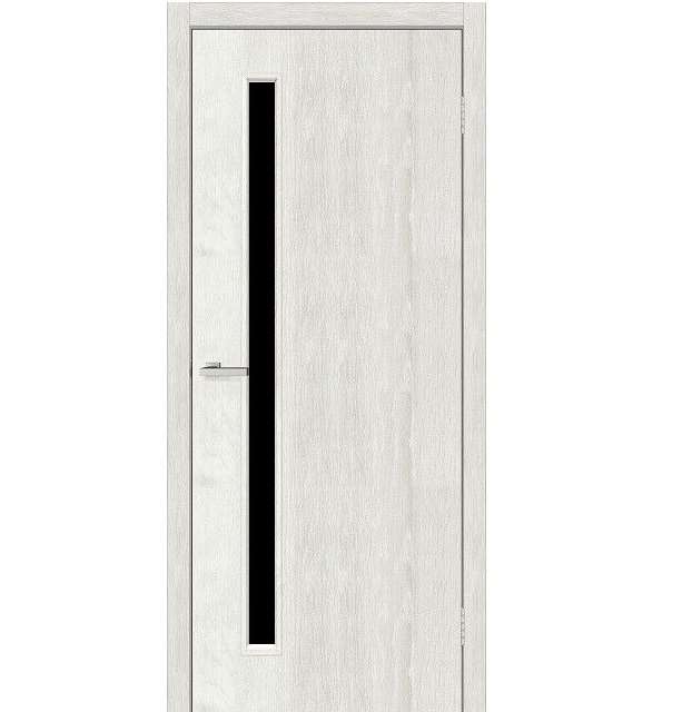 Двері міжкімнатні MSDoors Takoma Горіх білий (з чорним склом)
