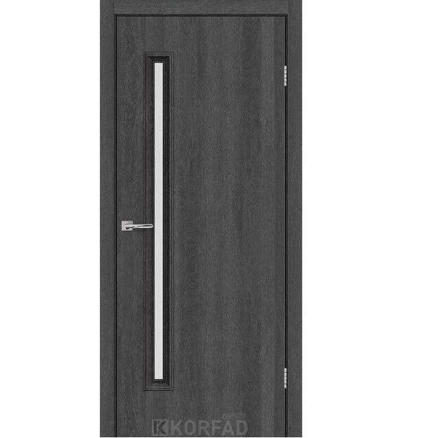 Двері міжкімнатні Korfad Express Corner Glass-01 Ясен граніт (скло сатин)