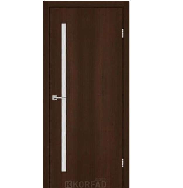 Двери межкомнатные Korfad Express Corner Glass-03 Каштан бурбон (стекло сатин)