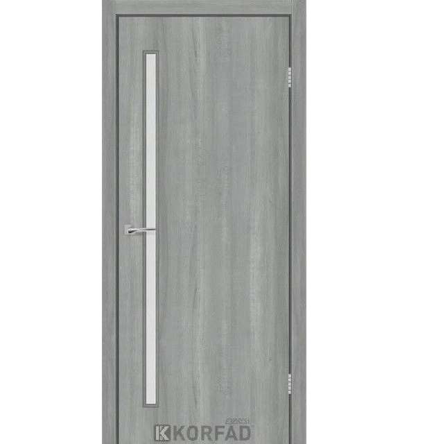 Двери межкомнатные Korfad Express Corner Glass-03 Ясень стальной (стекло сатин)