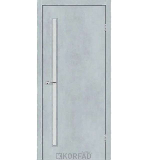 Двері міжкімнатні Korfad Express Corner Glass-03 Цемент світлий (скло сатин)