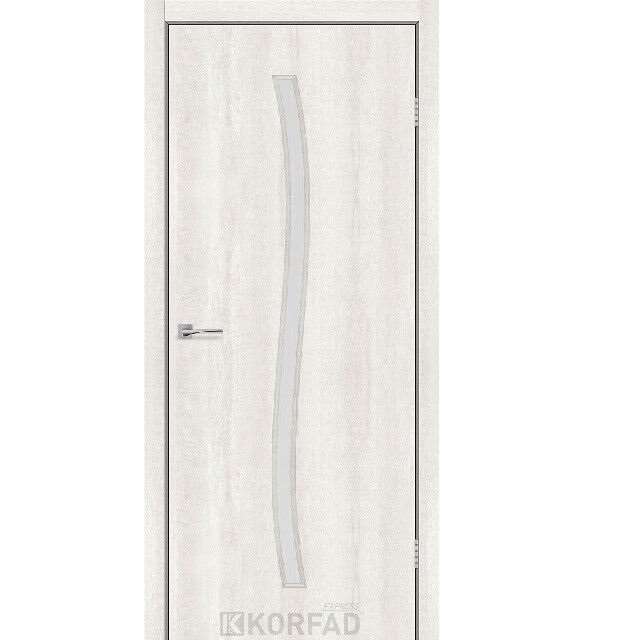 Двері міжкімнатні Korfad Express Corner Glass-04 Ясен шовковий (скло сатин)