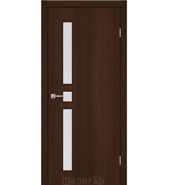 Двери межкомнатные Korfad Express Corner Glass-05 Каштан бурбон (стекло сатин)