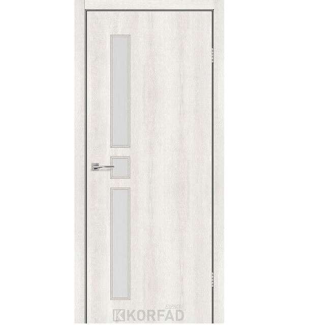 Двери межкомнатные Korfad Express Corner Glass-05 Ясень шелковый (стекло сатин)