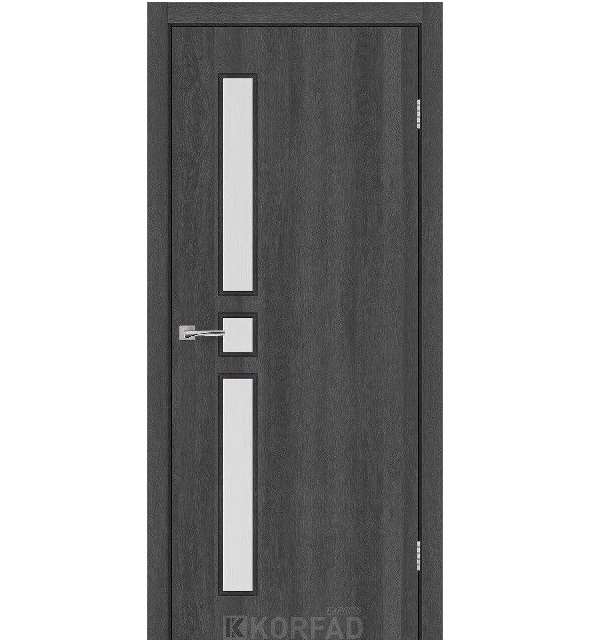 Двері міжкімнатні Korfad Express Corner Glass-05 Ясен граніт (скло сатин)
