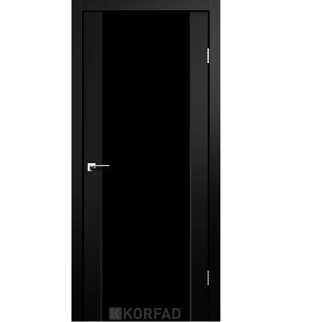 Двері міжкімнатні Корфад/ KORFAD SR-01 чорний Super PET BLK