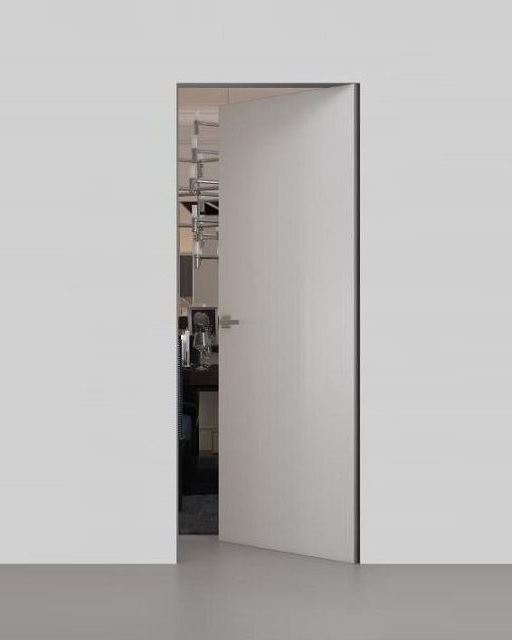 Двери скрытого монтажа Папа Карло iDoors Prime-AL INSIDE с алюминиевым торцом